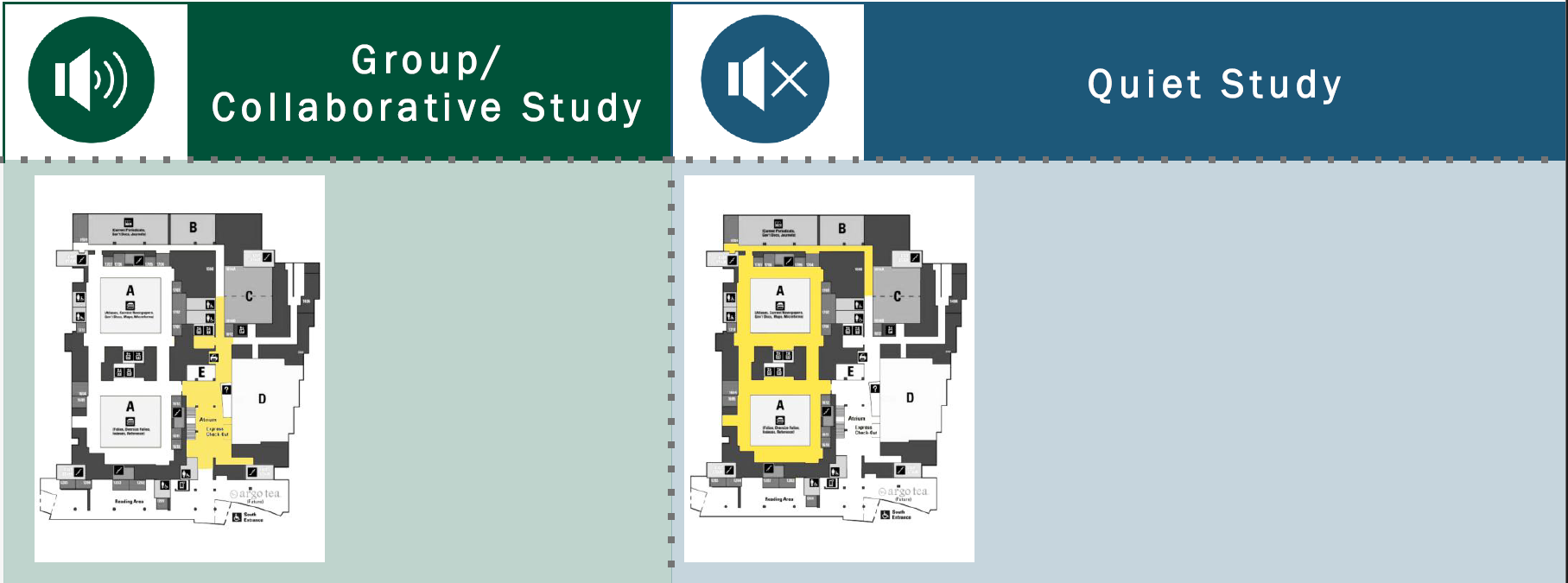 Fenwick Library Noise Area Map