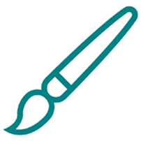 Paintbrush icon representing the arts