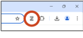Screenshot of Zotero save button in the browser toolbar ribbon